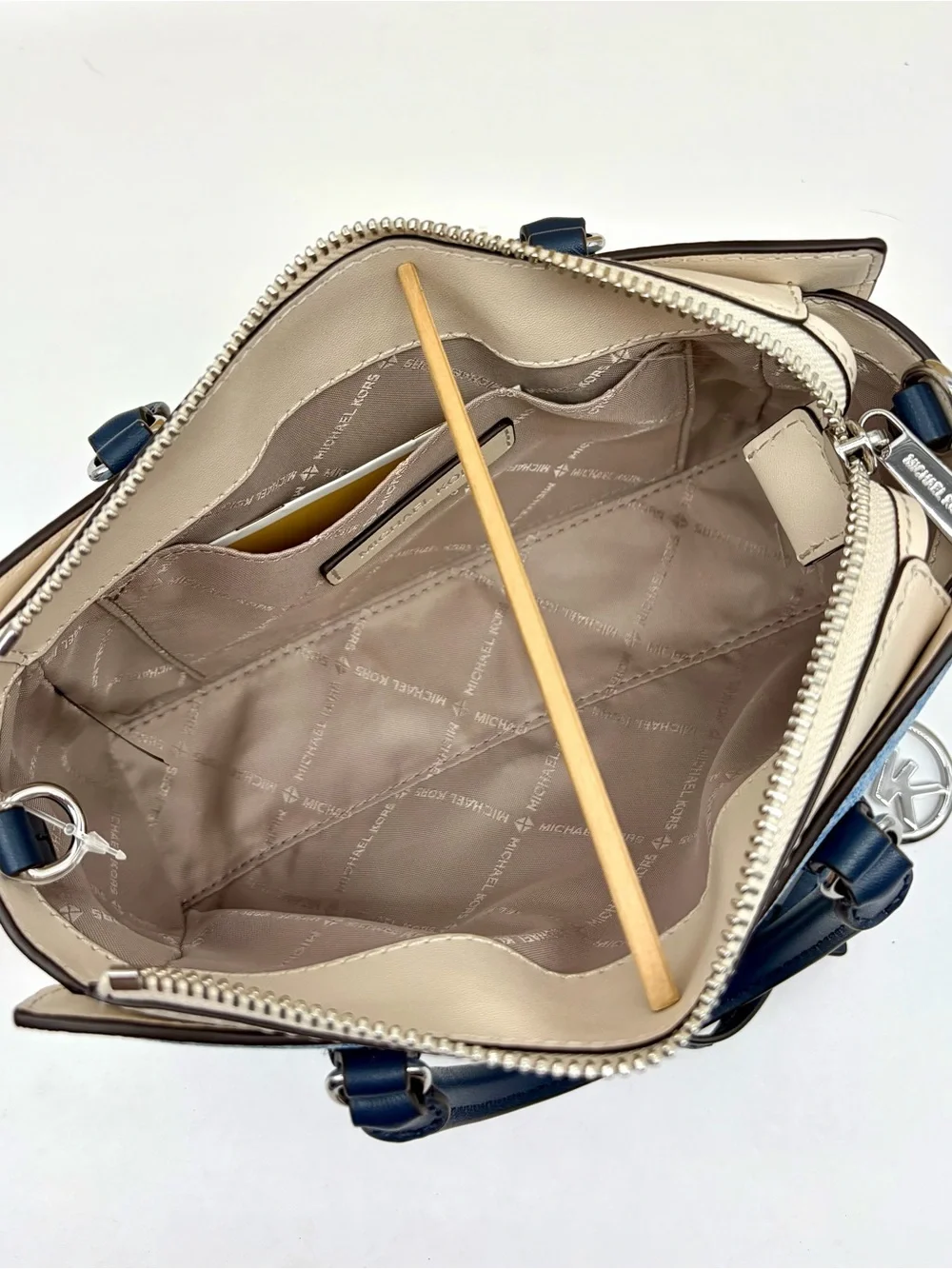 Michael Kors Arden Small Color-Block Signature Logo Messenger Crossbody Bag